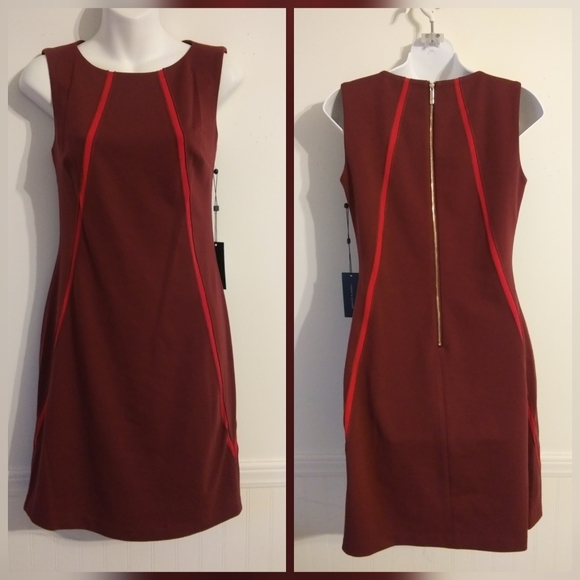 Tommy Hilfiger Dresses & Skirts - 💙Tommy Hilfiger Red Sleeveless Sheath Dress NWT 2